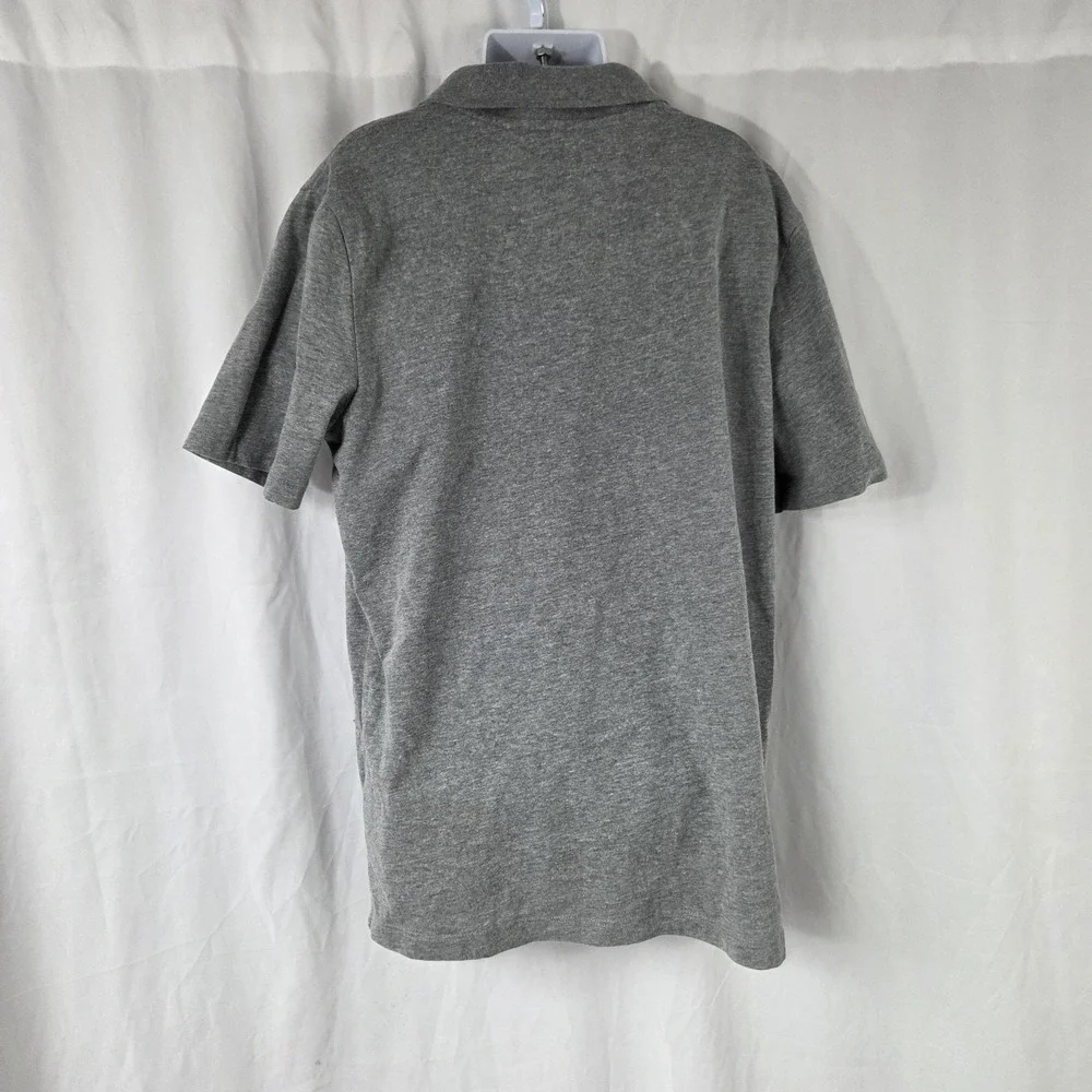 Old Navy Polo Shirt Kids 10-12 Gray Tagless Collared Jersey Short Sleeve Top